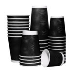 Стакан Гофрований ЧОРНИЙ 175мл D-70 30шт в уп. - Зображення 3