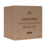 Мішалка дерев'яна 140мм*7 мм*1,8 мм 1000шт у картонній коробці PREMIUM (18) - Зображення 3
