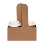 Кейс-холдер для стаканів на 2 секції крафт 200 шт в уп.